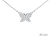 Diamond Butterfly Necklace White Gold