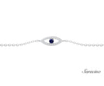 Evil Eye Diamond Bracelet White Gold