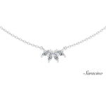4 Marquise Diamond Arch Necklace White Gold