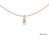 Solitaire Baguette Diamond Necklace