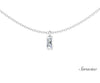 Solitaire Baguette Diamond Necklace