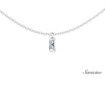 Solitaire Baguette Diamond Necklace