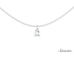 Solitaire Pear Diamond Necklace