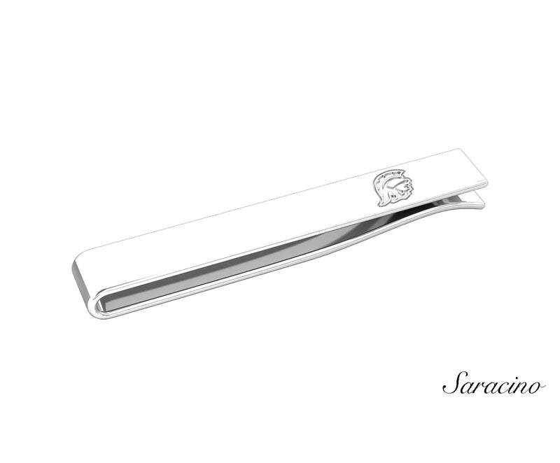 USC Trojans Tie Clip White Gold