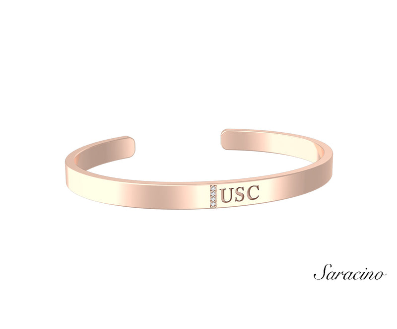 USC Diamond Graduation Bangle Rose Gold