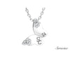USC Diamond Butterfly Graduation Pendant White Gold