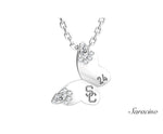 USC Diamond Butterfly Graduation Pendant White Gold