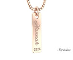 USC Graduation Tag Necklace Rose  Gold