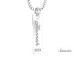 USC Graduation Tag Necklace White Gold