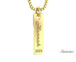 USC Graduation Tag Necklace Yellow Gold