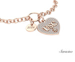 USC Diamond Heart Charm Grad Bracelet