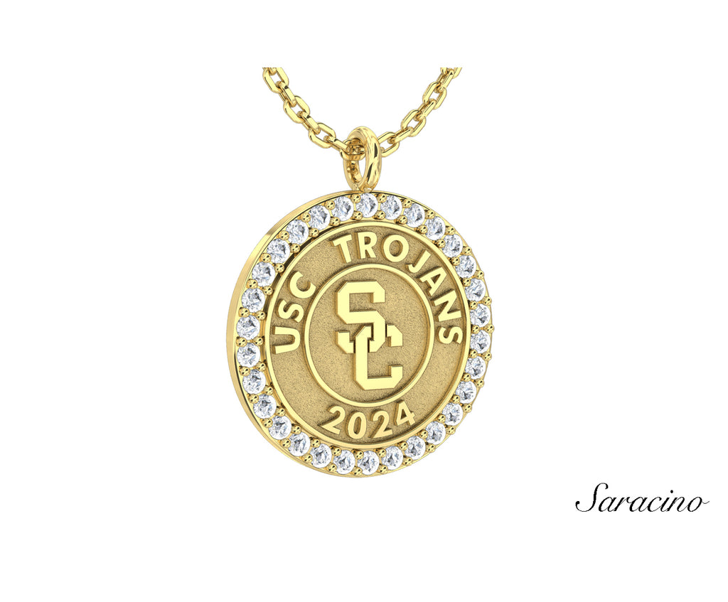 USC Diamond Graduation Pendant Yellow Gold