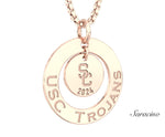 USC Cut Out Graduation Necklace Rose Gold