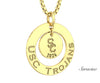 USC Cut Out Graduation Necklace Yellow Gold