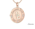 Traditional USC Graduation Pendant w Diamonds