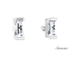 Baguette Diamond Stud Earrings White Gold