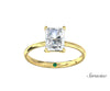 2.0ct Radiant Cut Diamond Engagement Ring Yellow Gold