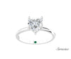 1.5ct Heart Shaped Diamond Engagement Ring White Gold