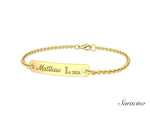 Loyola Graduation Tag Bracelet Yellow Gold