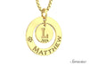 Loyola Cut Out Graduation Necklace Yellow Gold