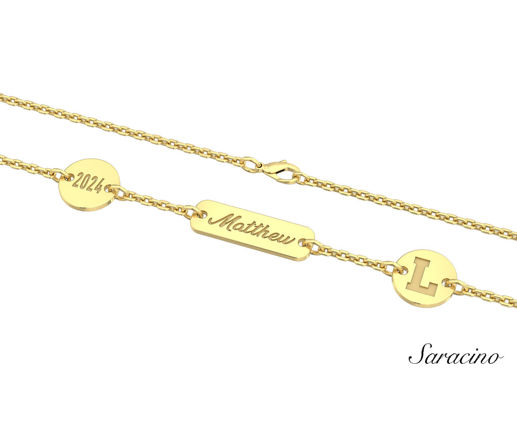 Loyola 3 Piece Graduation Bracelet Yellow Gold