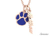Loyola Name Necklace and Enamel Charm Rose Gold