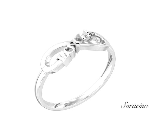 Loyola Infinity Ring White Gold