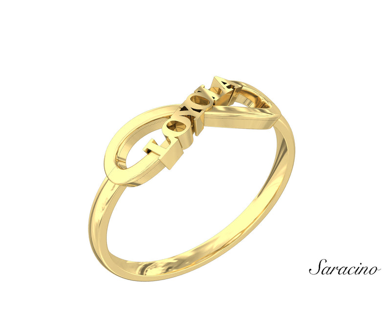 Loyola Infinity Ring Yellow Gold