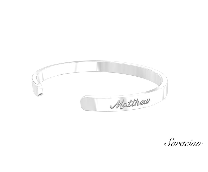 Loyola Diamond Graduation Bangle White Gold