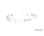 Loyola Diamond Graduation Bangle White Gold