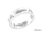 Loyola Concave Ring White Gold