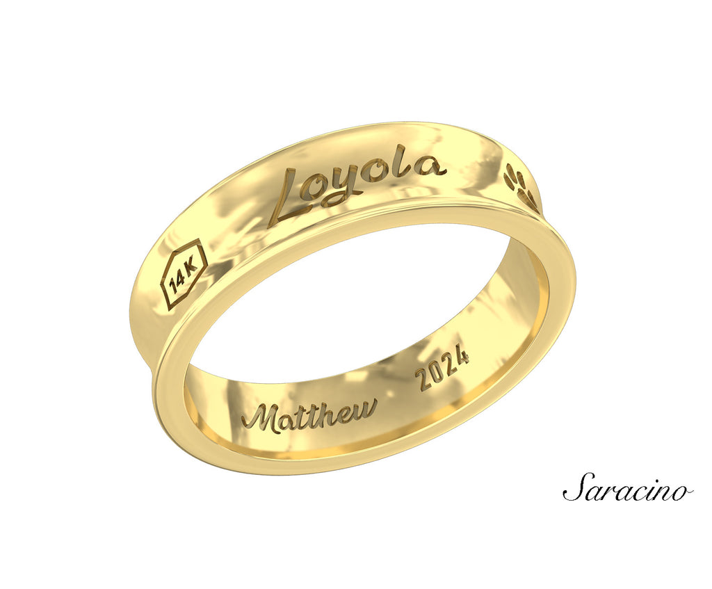 Loyola Concave Ring Yellow Gold
