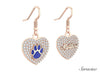 Loyola Diamond Heart Earrings Rose Gold
