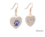 Loyola Diamond Heart Earrings Rose Gold