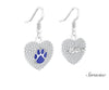 Loyola Diamond Heart Earrings White Gold