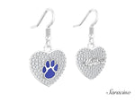 Loyola Diamond Heart Earrings White Gold