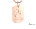Loyola Dog Tag Graduation Pendant Rose Gold