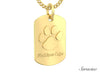 Loyola Dog Tag Graduation Pendant Yellow Gold