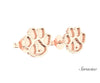 Loyola Paw Stud Earrings Rose Gold