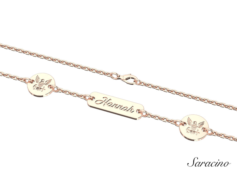 3 Piece US Navy Bracelet Rose Gold