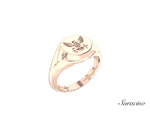 US Navy Signet Ring Rose Gold