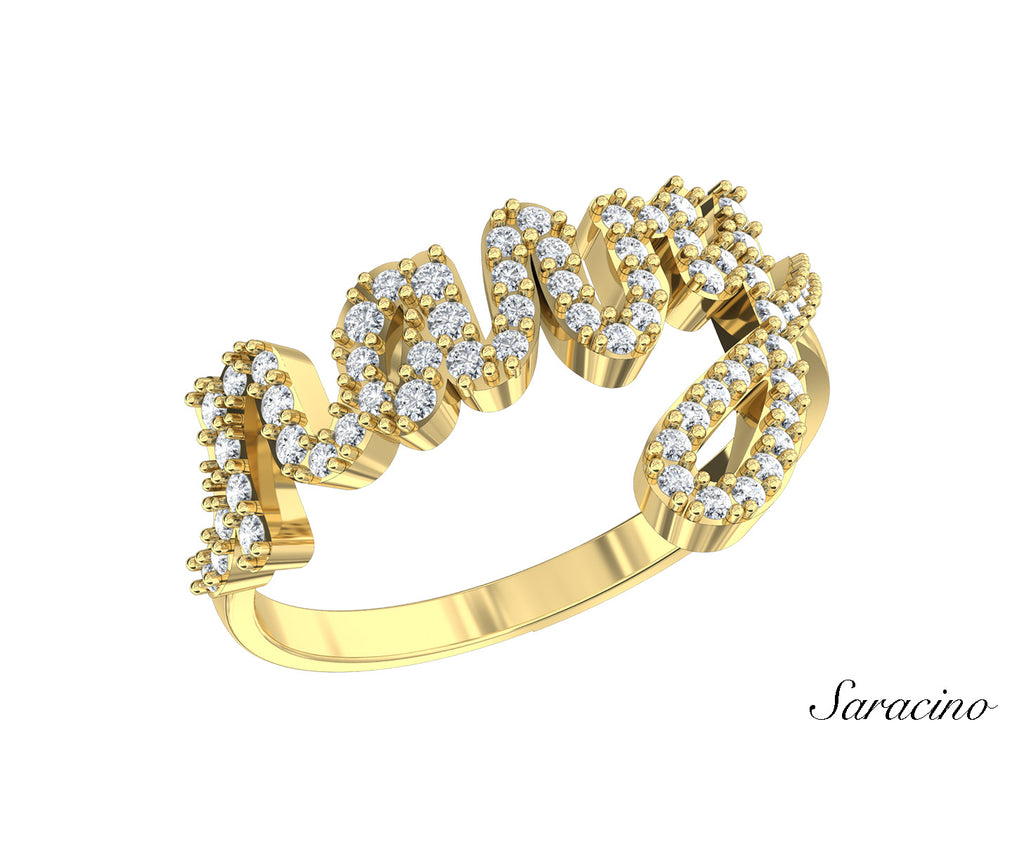 Personalised Name Ring | 18 Karat Gold | Noa fine jewellery – NOA fine  jewellery