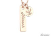 US Navy Double Charm Necklace Rose Gold