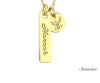 US Navy Double Charm Necklace Yellow Gold