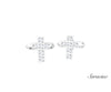 Princess Cut Diamond Cross Cufflinks White Gold