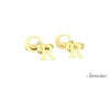 Custom Floating Initial Cufflinks Yellow Gold