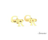 Custom Floating Initial Cufflinks Yellow Gold