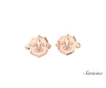 Fleur Shield Cufflinks Rose Gold