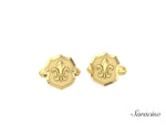 Fleur Shield Cufflinks Yellow Gold