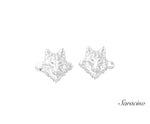 Wolf Cufflinks White Gold